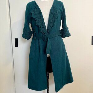 Anthropologie Sleeping on Snow 'Intelligencer' Belted Sweater Coat, sz XL